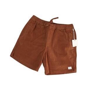 NWT Katin Burnt Orange Walnut Corduroy Local Shorts M Surf Beach Travel Swim